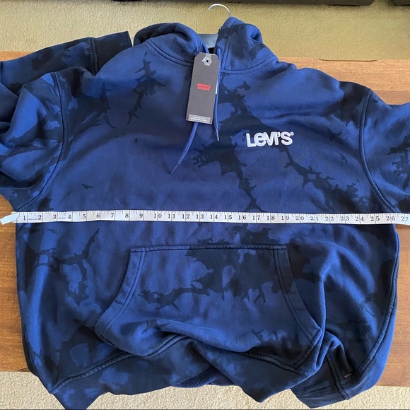 SOLD - Levi’s Blue and black tie dye sweatshirt hoodie (NEW WITH TAGS) Size: XL - Picture 4 of 9